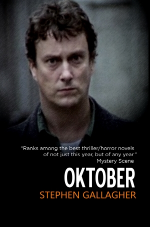 Paperback cover for Oktober, Shows Stephen Tompkinson in the ITV adaptation